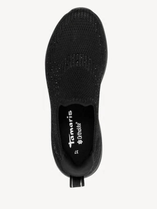 Women's Slip-Ons Made Of Synthetic Leather Black