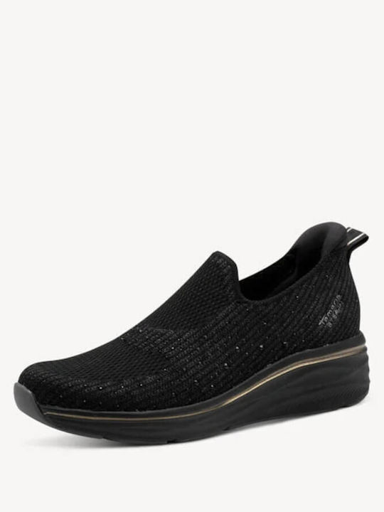 Women's Slip-Ons Made Of Synthetic Leather Black
