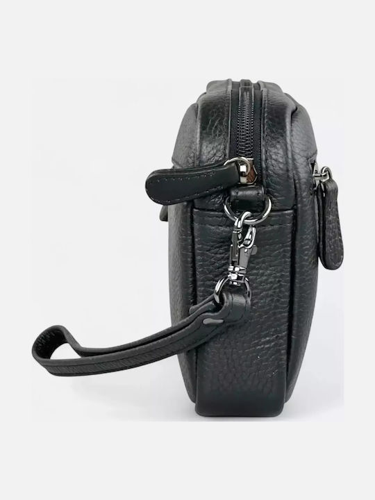 Leather Men's Bag Handbag Black