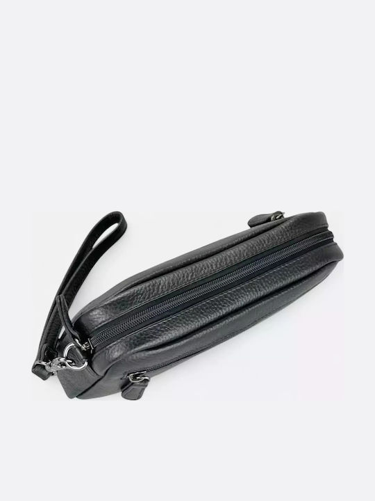 Leather Men's Bag Handbag Black