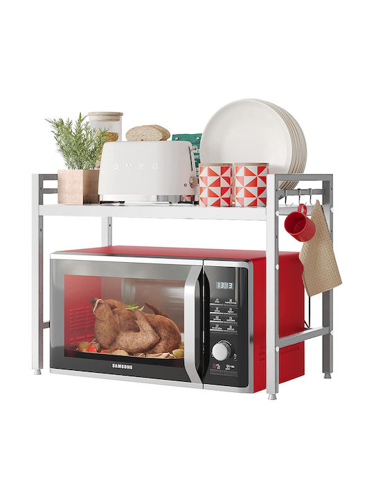Shally Dogan Βάση Οργάνωσης Κουζίνας Inox σε Λευκό Χρώμα 32x60x43.5cm