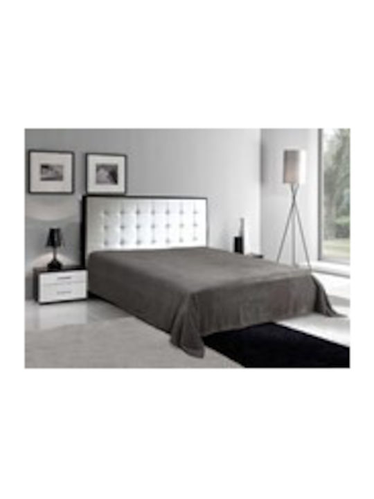 Matex Tagesdecke Einzelbett aus Polyester Schwarz 170x210cm