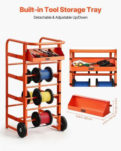 Vevor Wire Spool Rack 11 Rods Cable Caddy Industrial Electrical Retail Use