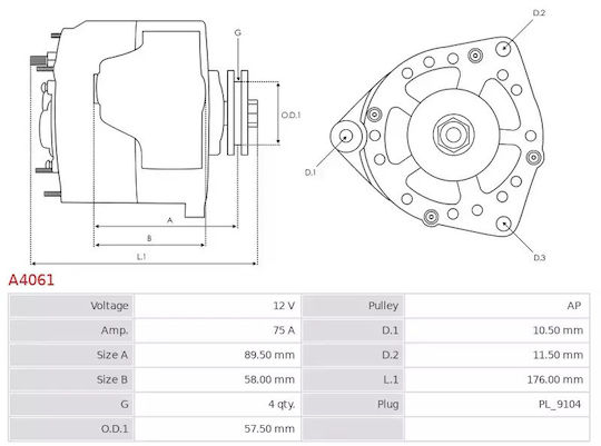Alternator Smart 0.6 0.7 City Crossblade Fortwo