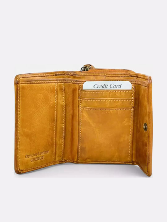 Small Leather Women's Wallet Classic Yellow
