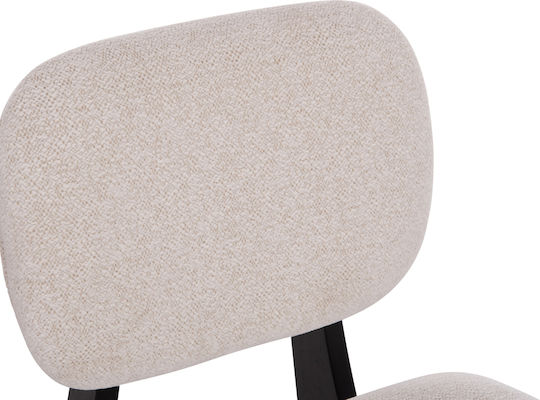 Bellisi Dining Room Fabric Chair Ecru, Black 53x56x78cm 2pcs