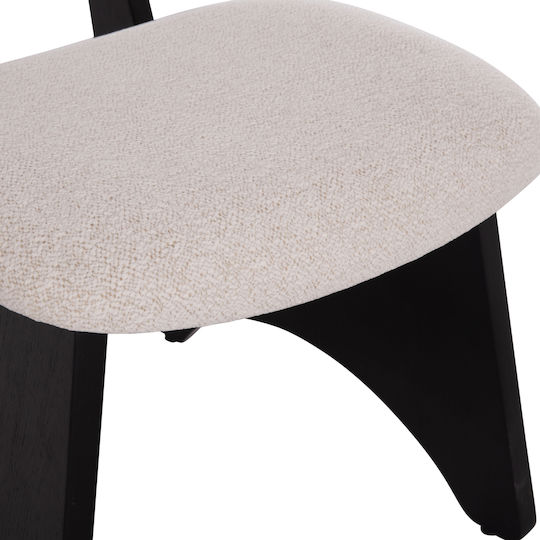 Bellisi Dining Room Fabric Chair Ecru, Black 53x56x78cm 2pcs