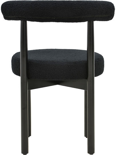 Fenza Dining Chair Black Bouclé 60x54x75 cm