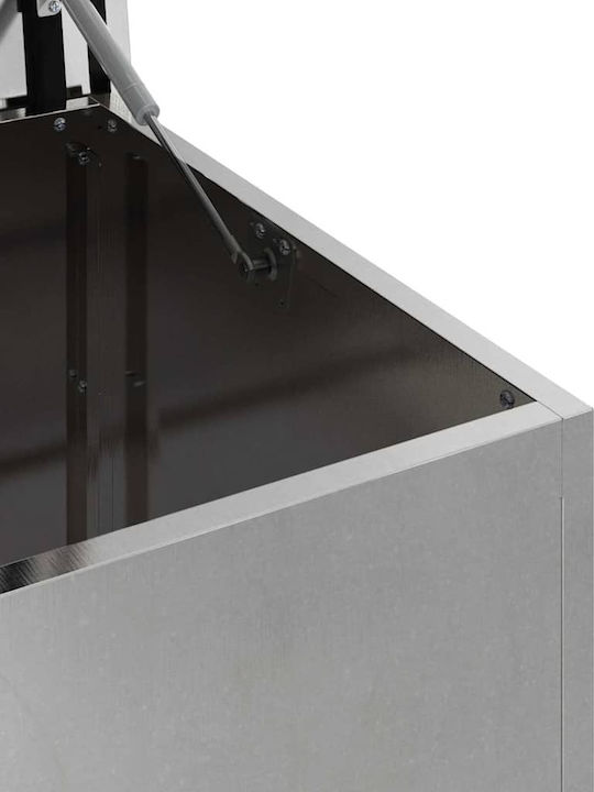 vidaXL Metallic Storage Box with Lid 100x50.5x50cm 1pcs