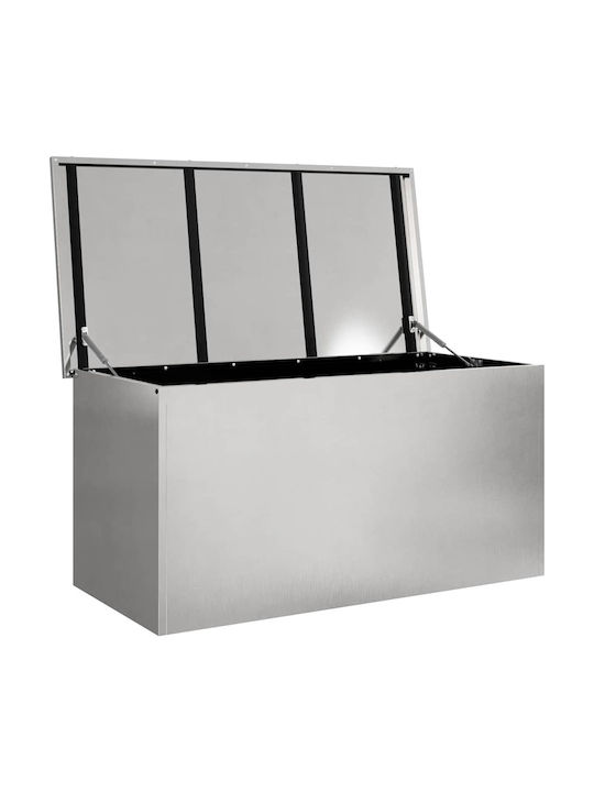 vidaXL Metallic Storage Box with Lid 100x50.5x50cm 1pcs