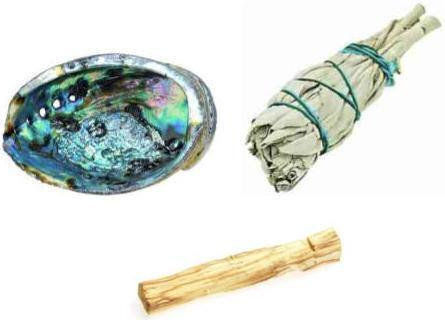 Smudge Set Palo Santo Sage Shell Space Aura Cleansing