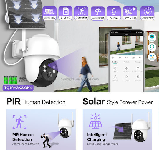 080250 IP Surveillance Camera Wi-Fi Full HD 1080p Waterproof Battery Powered with Two-Way Communication and Lens 3.6mm