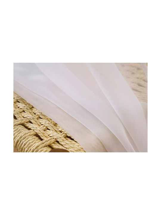 Cotton Market Curtain with Pencil Pleat White 145x250cm