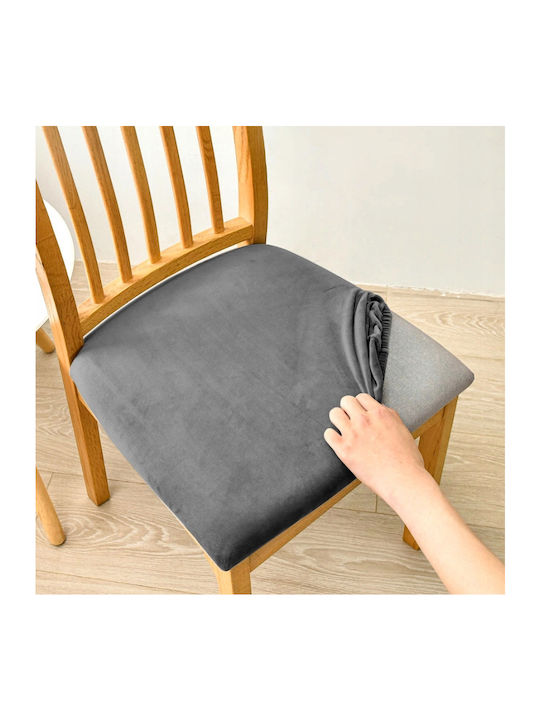 Ubieramy Meble Husă Elastică Scaun Gri 50x50cm 1buc