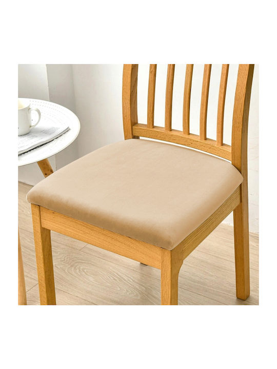 Ubieramy Meble Elastische Abdeckung für Stuhl Beige 40x40cm 1Stück