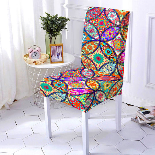 Ubieramy Meble Elastic Cover for Chair Colorful Patterns 1pcs