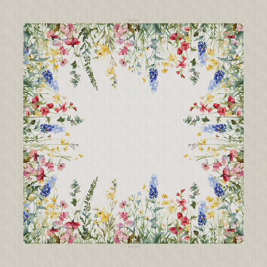 Saint Clair Καρέ Αλέκιαστο Ασημί 145x145εκ.
