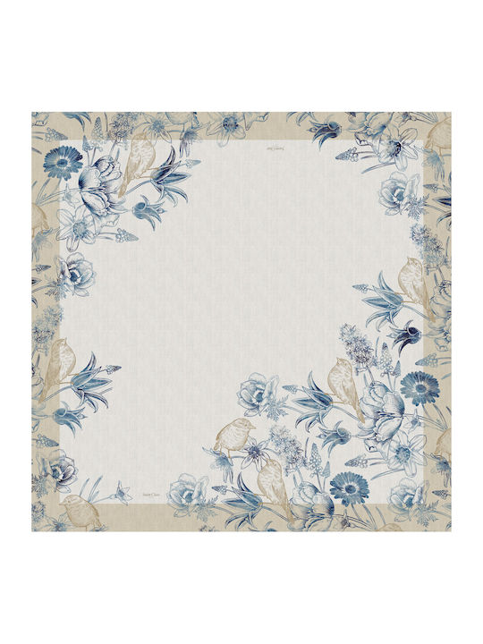 Saint Clair Checkered Stain Resistant Silver 145x145cm