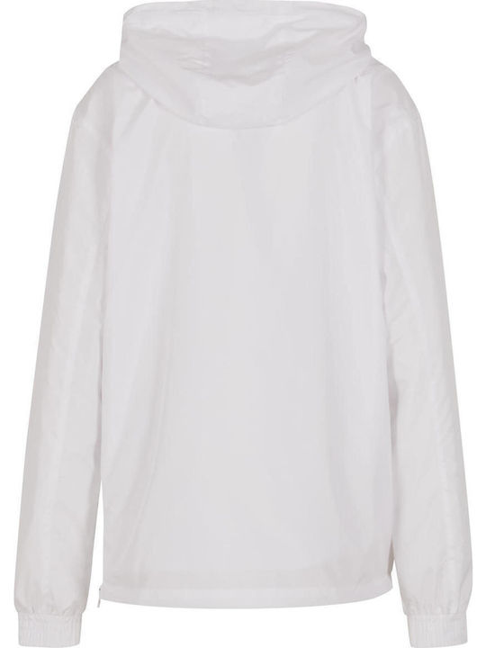Damen Bluse Langärmelig mit Reißverschluss Weiß