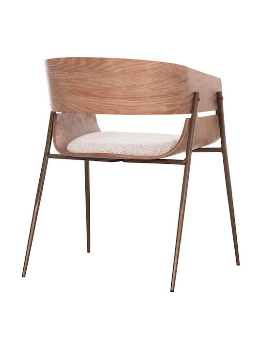 Outdoor Chair Metallic Krill Whitewash 2 Pieces 40x55x72cm