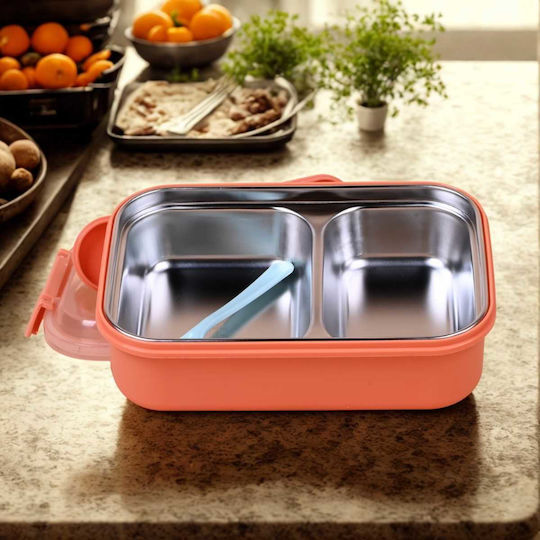Uncle George Microwave Plastic Lunch Box Orange 1100ml