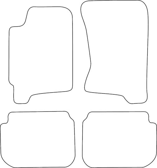Set Covor Velur Potrivit Pentru Subaru Impreza I GC 1992-2000 Margine Roșie