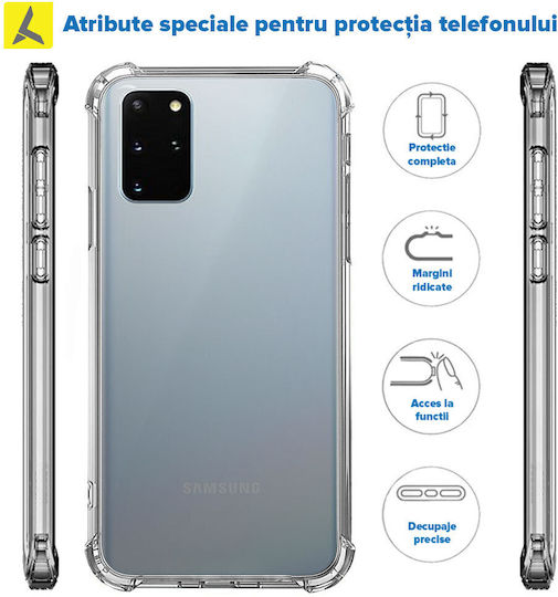 Samsung S20 Plus Shockproof Case Transparent Silicone Anti-drop Corners Plastic Back Ishield Clear
