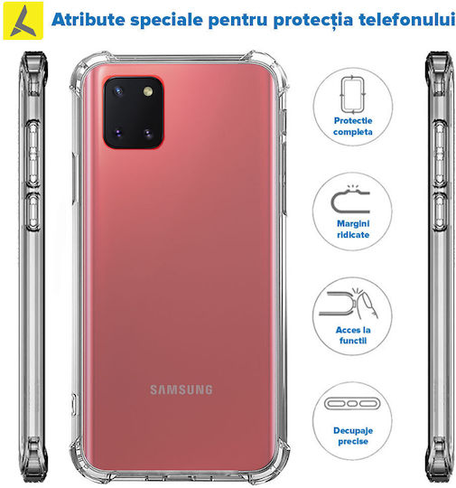 Samsung Note 10 Lite Shockproof Case Transparent Silicone Anti-drop Corners Plastic Back Ishield Clear