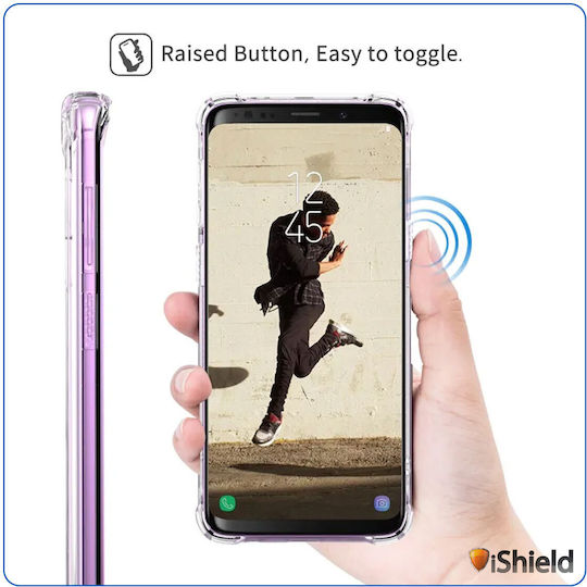 Samsung S9 Shockproof Transparent Silicone Anti-Drop Corners Plastic Back Cover Ishield Clear