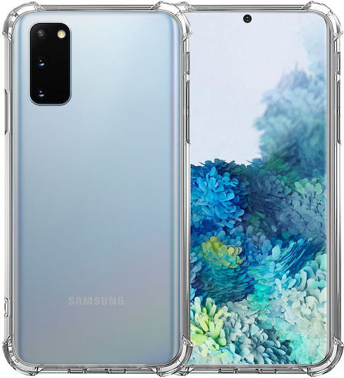 Husă Samsung S20 Rezistentă la Șocuri Transparentă din Silicon Anti-șoc Colțuri din Plastic Back Ishield Clar