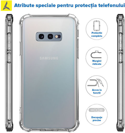 Anti-shock Case Samsung S10e Clear Silicone Hard Plastic Back Anti-drop Corners Transparent