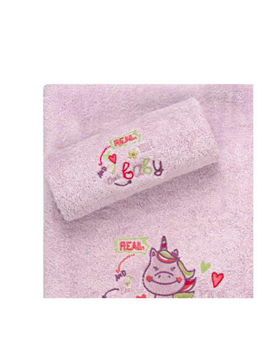 Beauty Home Set de prosoape pentru copii 2pcs Real and Baby Violet