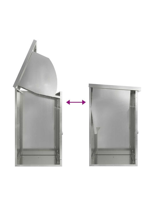 vidaXL Пощенска Кутия За Открито Метална В Черен Цвят 44x35x59см
