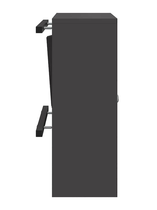 vidaXL Außenbereich Briefkasten Inox in Schwarz Farbe 30x23x55cm