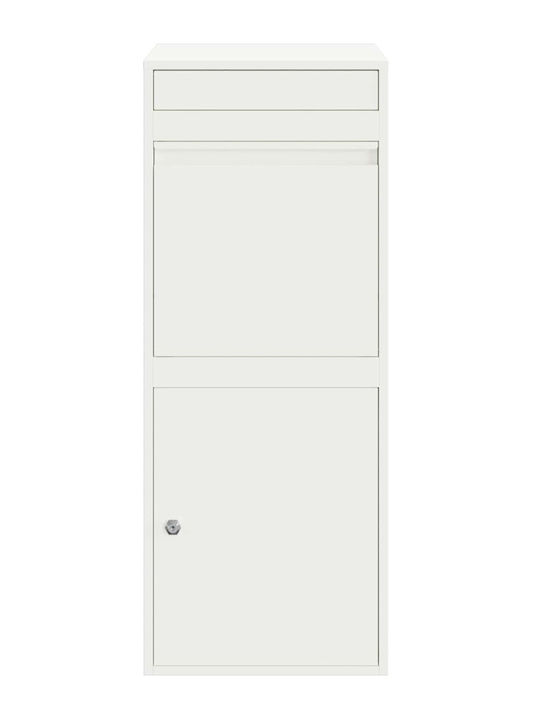 vidaXL Пощенски Кутии На Открито Inox В Бял Цвят 41x38x103см