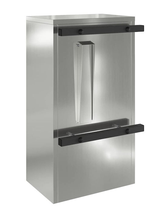 vidaXL Γραμματοκιβώτιο Εξωτερικού Χώρου Inox σε Μαύρο Χρώμα 30x23x55cm vidaXL Γραμματοκιβώτιο Εξωτερικού Χώρου Inox σε Μαύρο Χρώμα 30x23x55cm