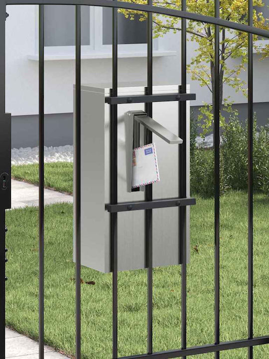 vidaXL Cutie Poștală pentru Exterior Inox în Culoarea Negru 30x23x55cm