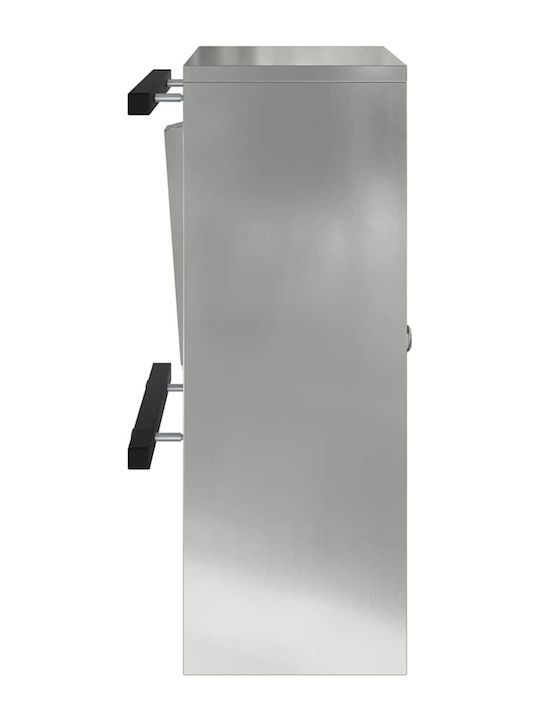 vidaXL Cutie Poștală pentru Exterior Inox în Culoarea Negru 30x23x55cm