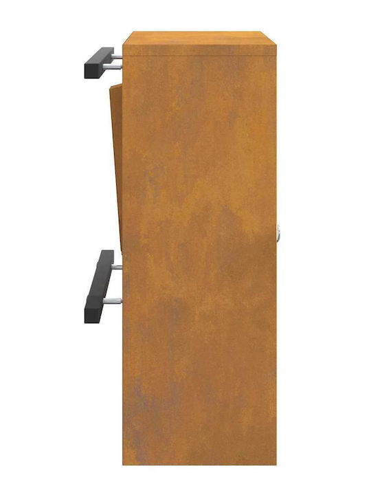 vidaXL Außenbereich Briefkasten Inox in Braun Farbe 30x23x55cm