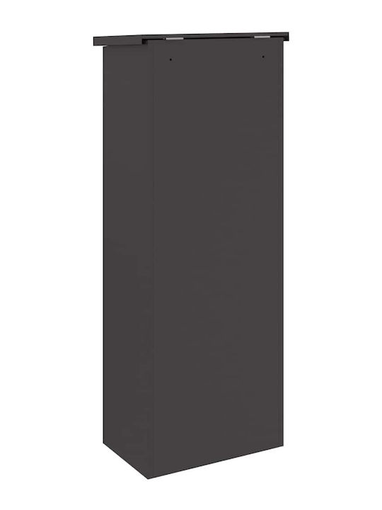 vidaXL Briefkasten Für Draußen Inox In Schwarz 44.5x29x110.5cm