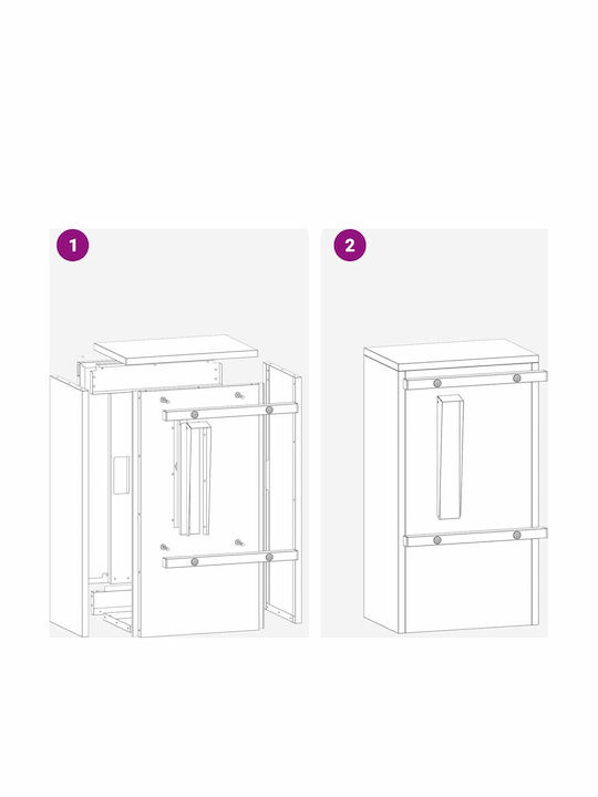 vidaXL Cutie Poștală pentru Exterior Inox în Culoarea Gri 30x23x55cm