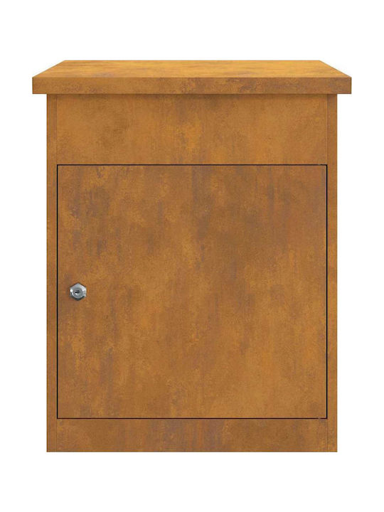 vidaXL Θυρίδα Γραμματοκιβωτίου Inox σε Καφέ Χρώμα 44x35x59cm