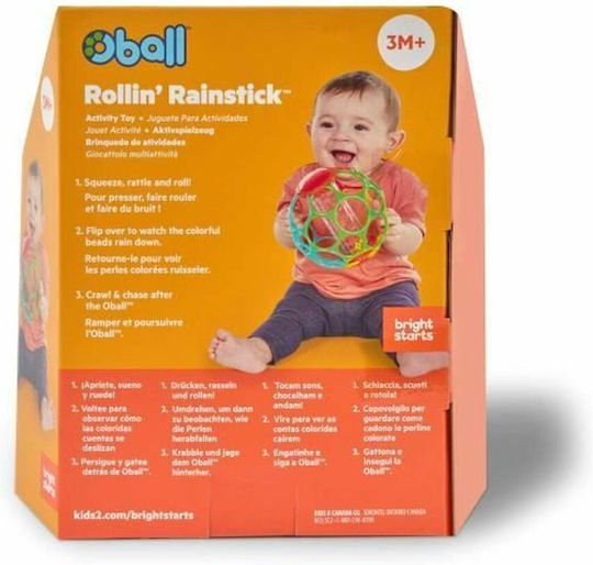 Oball Μπάλα Rollin Rainstick Rattle με Μουσική για 36+ Μηνών