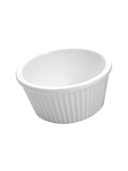 Dianomiki Schüssel Servierschüssel Rund Kunststoff Weiß mit Durchmesser 8cm