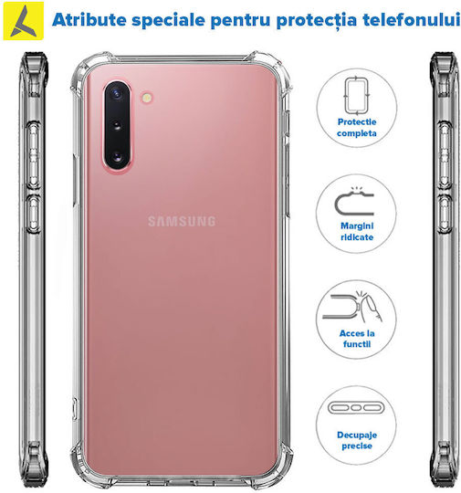 Anti-shock Case Samsung Note 10 Transparent Silicone Anti-drop Corners Plastic Back Ishield Clear