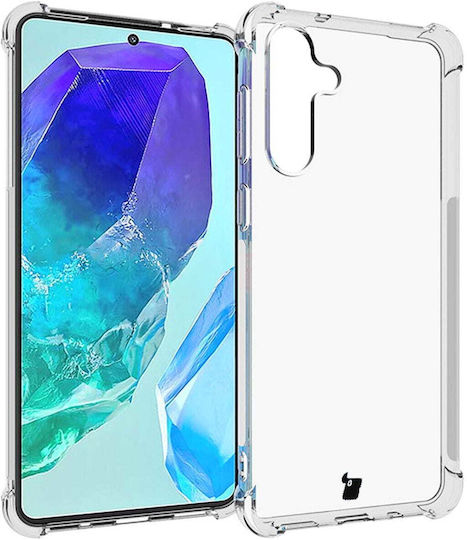 Bizon Case Clear Pack Galaxy M55 5g Husa Transparentă + 2x Sticlă + Lentilă