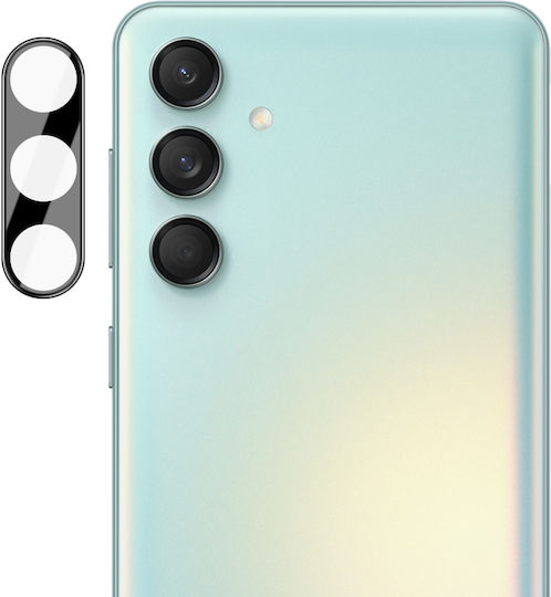 Bizon Case Clear Pack Galaxy M55 5g Husa Transparentă + 2x Sticlă + Lentilă