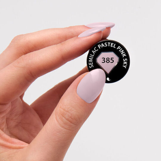 Semilac Halb-permanenter Nagellack 385 Pastel Pink Sky 7ml 1Stück