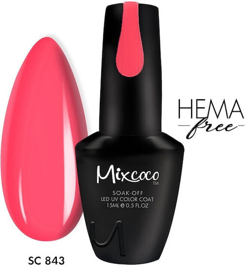 Mixcoco Semi-Permanent Nail Polish 843 15ml 1pcs