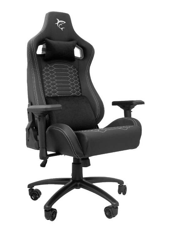 White Shark 107-01-000615 Καρέκλα Gaming Δερματίνης με Ρυθμιζόμενα Μπράτσα Μαύρη